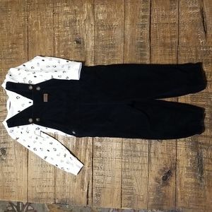 🎄Carter's Corduroy Christmas Overall Set